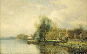 Gustaf Rydberg Landscape with pond oil painting reproduction
